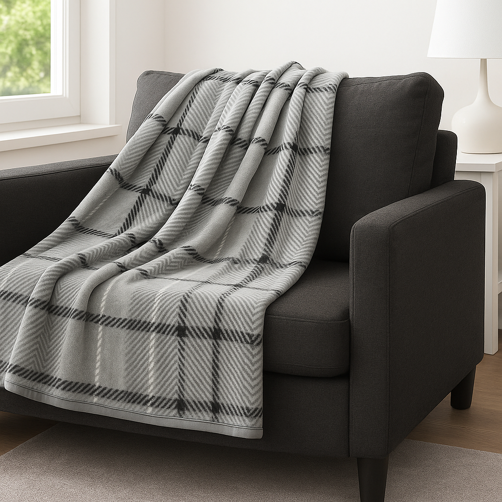 Manta Coralina Suave Premium BIG SQUARE  135x180  Gris