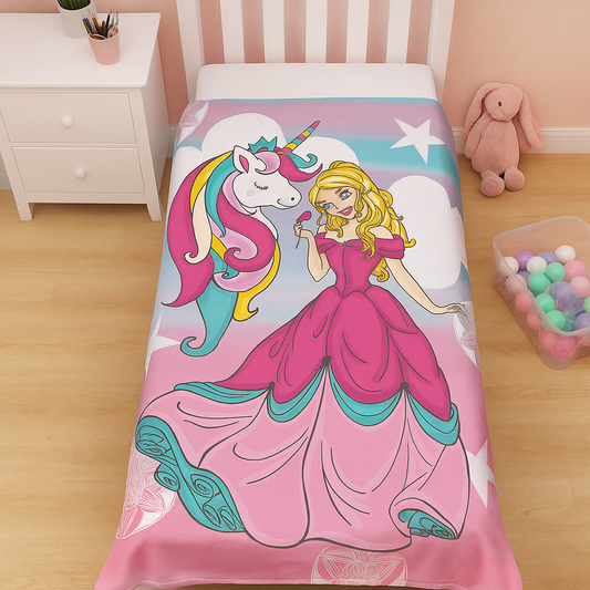Manta Infantil Suave y Colorida con Personajes Animados  Tamaño 180x122 cm  Ideal para Cama o Sofá