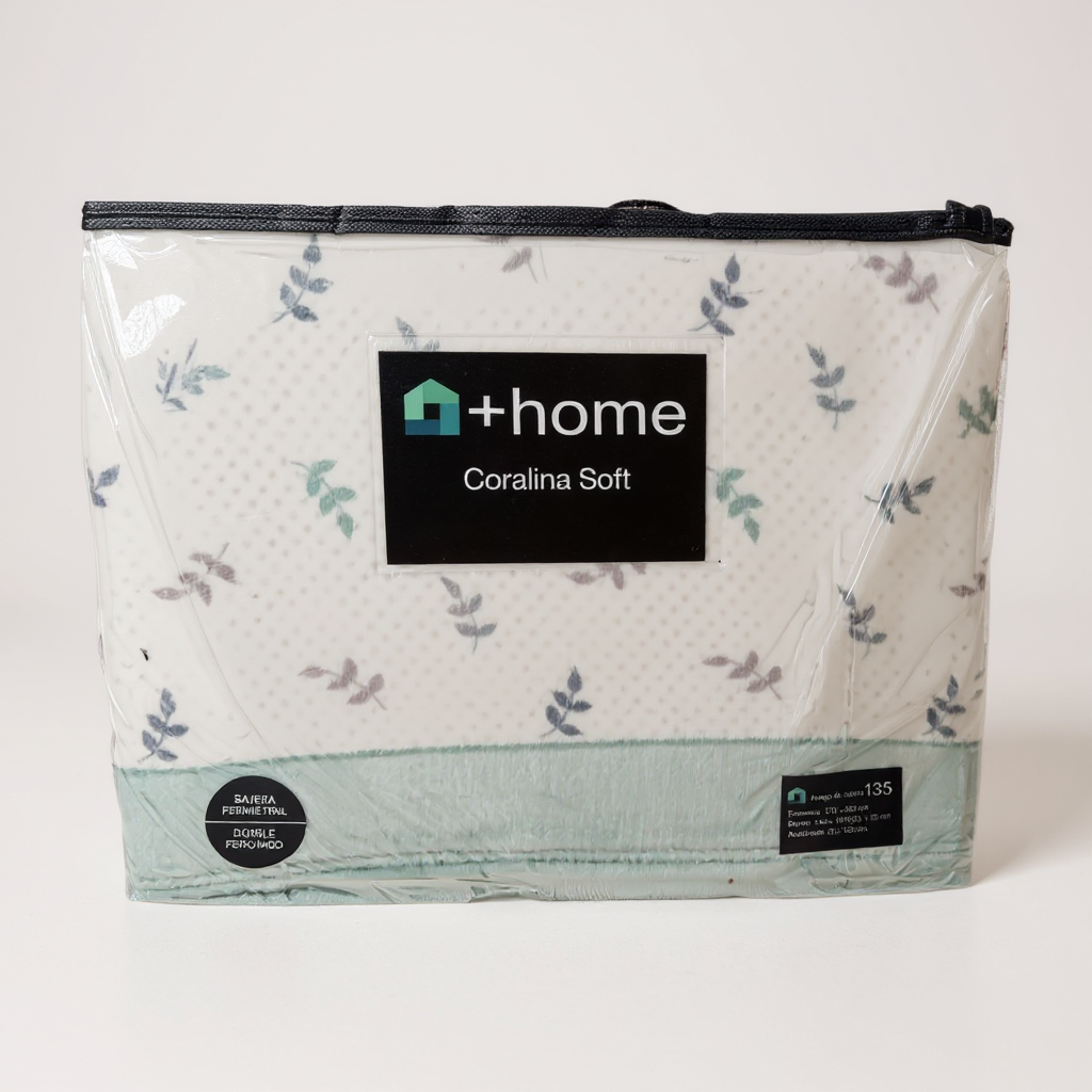 Sábana +Home Coralina Soft Lorena Hogar | Doble Perchado y Bajera Perimetral para Colchones de hasta 30 cm | Medidas 90, 105, 135 y 150