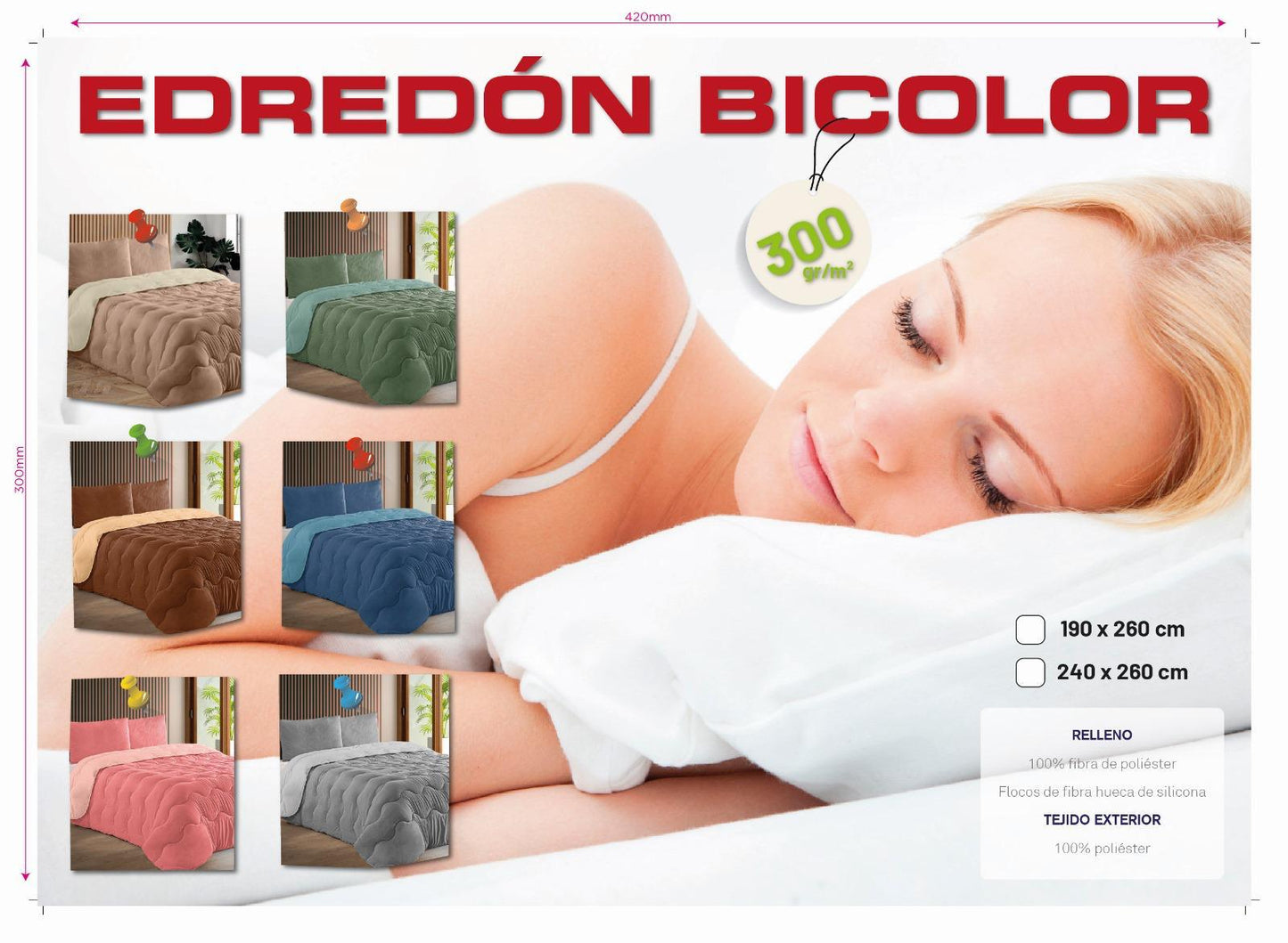 Edredón Nórdico Bicolor 300g/m² - Súper Suave y Cálido | Lorena Hogar