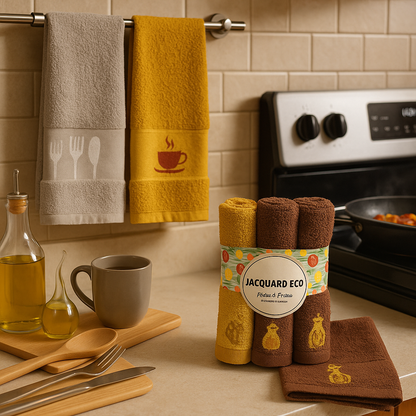 Pack de 6 paños de cocina absorbentes | Prácticos y resistentes | Varios diseños