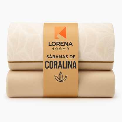 Sábanas de coralina I Para camas de 150 I LORENA HOGAR