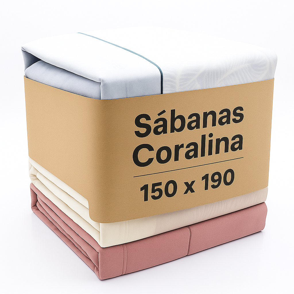 Sábanas de coralina I Para camas de 150 I LORENA HOGAR