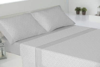 Juego de Sábanas de Coralina Shakura  Doble Cara Perchado Suave  90 a 200 cm  Colores Gris o Verde Agua  Tacto Sedoso y Abrigado